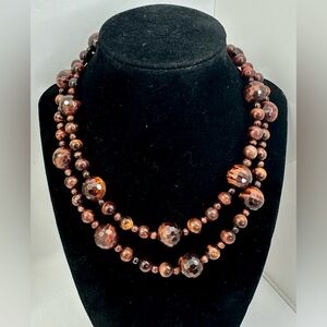 JAY KING DRT Desert Rose Trading Tiger’s Eye Faceted Wrap Long Beaded Necklace